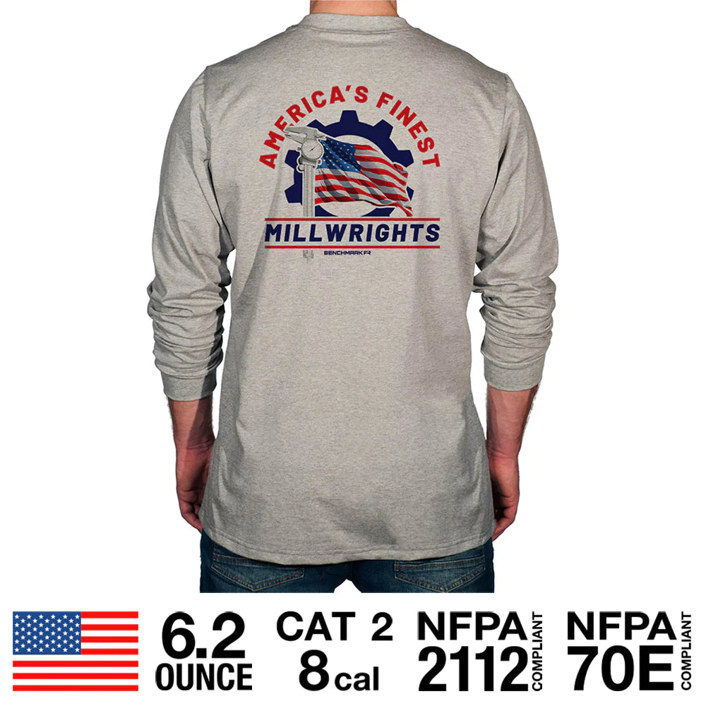 Benchmark 3118FR-MILLWRIGHTS Millwrights FR T-Shirt – Fire Retardant ...