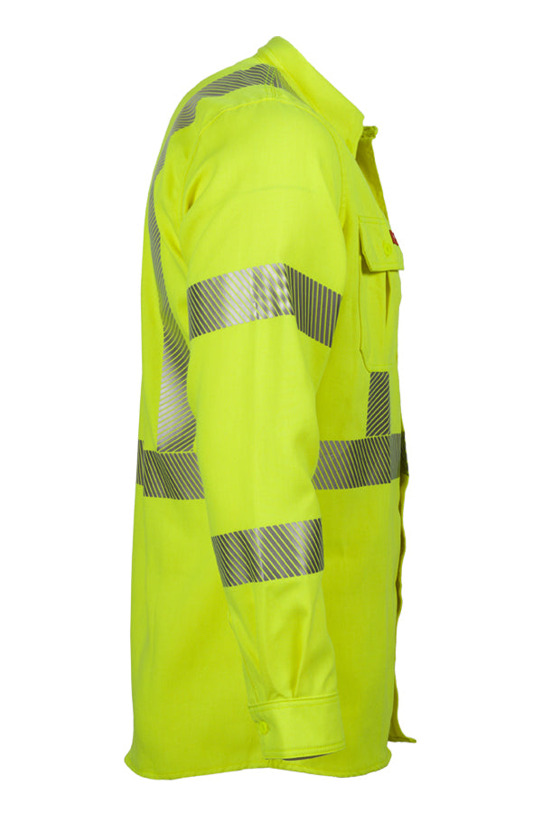 LAPCO FR TCSHV5C3 Hi-Viz Class-3 7oz. Modern Hi-Viz Uniform Shirts