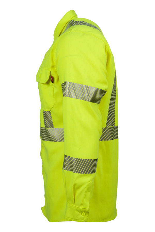 LAPCO FR TCSHV5C3 Hi-Viz Class-3 7oz. Modern Hi-Viz Uniform Shirts