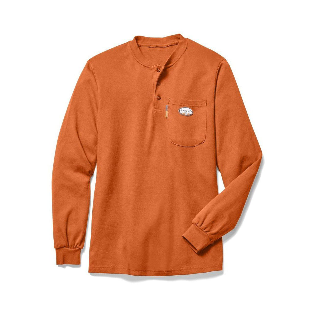 Rasco FR FR0101OR Orange Henley T-Shirt – Fire Retardant Shirts.com